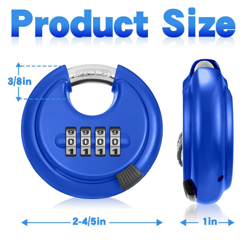 Κλειδαριά τύπου C από ανοξείδωτο ατσάλι, με αντικοπή και συνδυασμό, για αποθήκη και εξωτερική χρήση, πάχος 0,8 εκ, απόσταση 3 εκ.