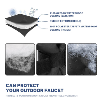 Ārējā krāna izolācijas vāciņš ziemas lietošanai — poliesters, Yiwu Heyi zīmols, moderns minimālisma stils