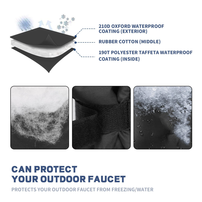 Ārējā krāna izolācijas vāciņš ziemas lietošanai — poliesters, Yiwu Heyi zīmols, moderns minimālisma stils