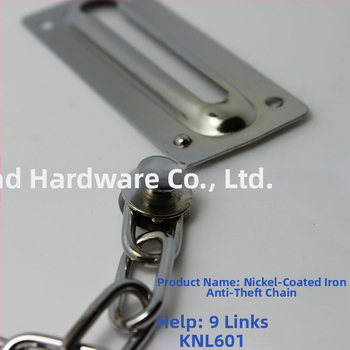 Αντικλεπτική αλυσίδα Kanilu, σίδηρος με επίστρωση νικελίου, 601 Σίδηρος 9-δάχτυλα, διάφορα στυλ
