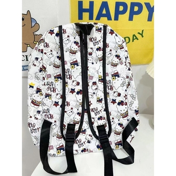 Mokyklinė kuprinė su animaciniu spaudu, poliesterio audinys, nailono pamušalas, užtrauktukas, skirta už kampuso veiklai