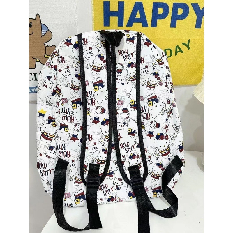 Mokyklinė kuprinė su animaciniu spaudu, poliesterio audinys, nailono pamušalas, užtrauktukas, skirta už kampuso veiklai