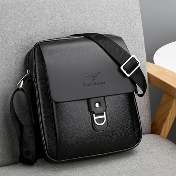 Vyrų krūtinės rankinė — PU oda, miesto paprastas stilius, vieno tono raštas, Fumeida