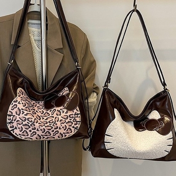 Τσάντα Tote σε στυλ αστικής απλότητας, PU υλικό, οριζόντιου τετράγωνου σχήματος, κλείσιμο με φερμουάρ, μεγάλος χώρος, εσωτερική τσέπη με φερμουάρ και θήκη για κινητό.