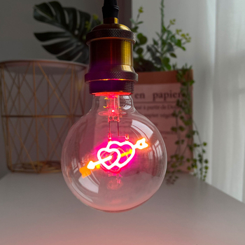 G95 Cupid Heart λάμπα πολυέλαιου, ρυθμιζόμενη, 3W, 85-265V, 360° δέσμη, βάση E27