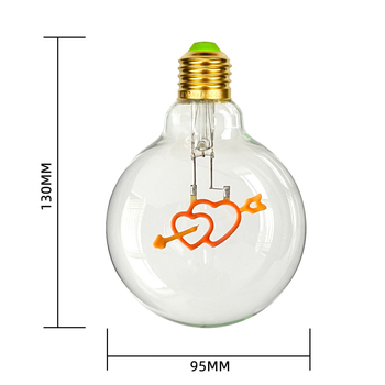 G95 Cupid Heart λάμπα πολυέλαιου, ρυθμιζόμενη, 3W, 85-265V, 360° δέσμη, βάση E27
