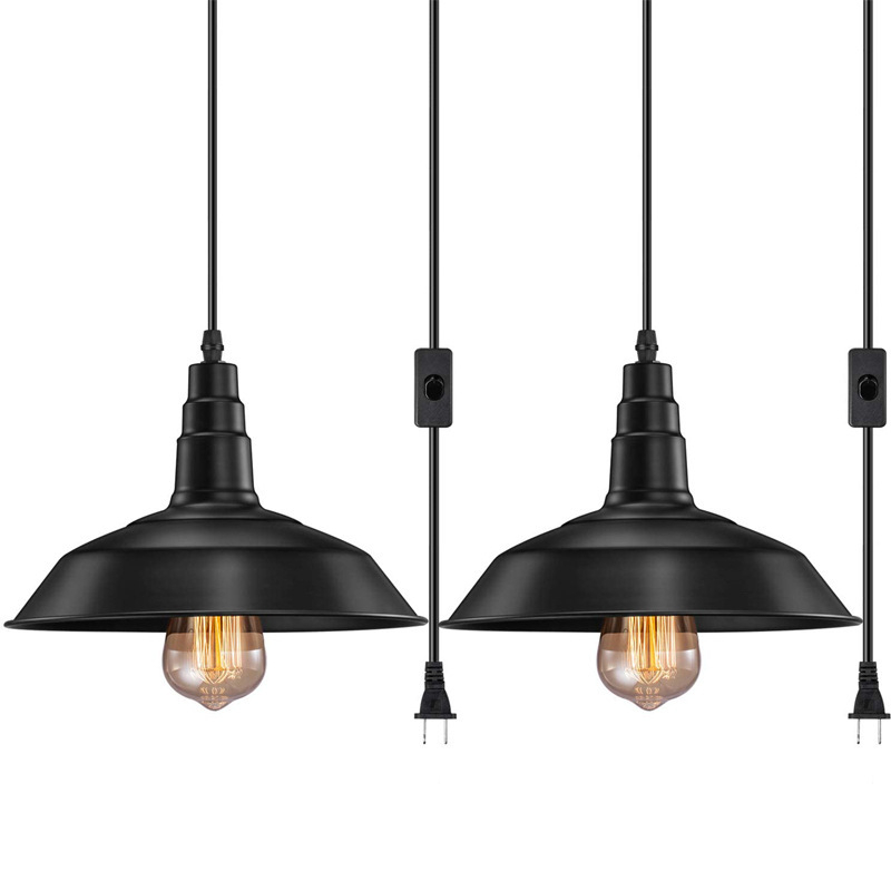 Vješena linearna luster od željeza, žarulja s žarnom niti, podesiva visina 1 m, 110–220 V, za hodnik ili spavaću sobu