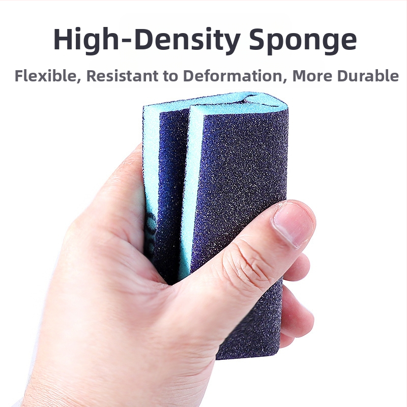RUITOOL Блок за шлайфане с гъба, двустранен за метал и дърво, алумина + гъба, полиране, възможност за персонализирана обработка