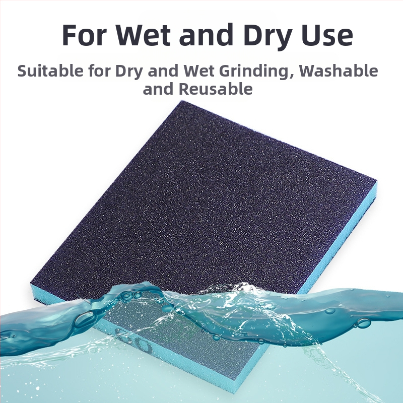 RUITOOL Блок за шлайфане с гъба, двустранен за метал и дърво, алумина + гъба, полиране, възможност за персонализирана обработка