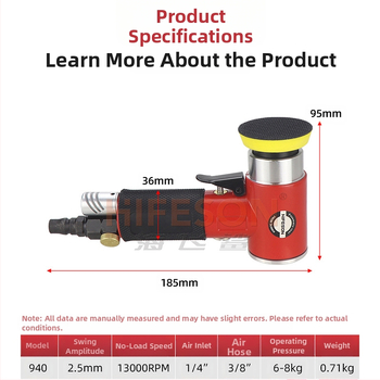 Sea Flying Shark εκκεντρικό πνευματικό τριβείο για λείανση, γυάλισμα και κερώσεις αυτοκινήτων