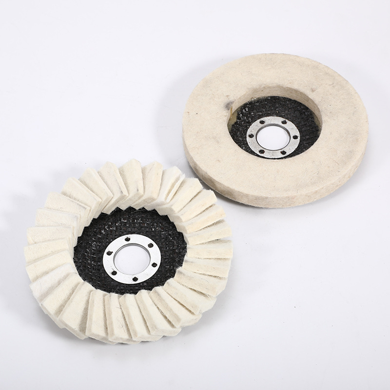 Филцова полираща шайба за ъглошлайф, за полиране на метал и неръждаема стомана