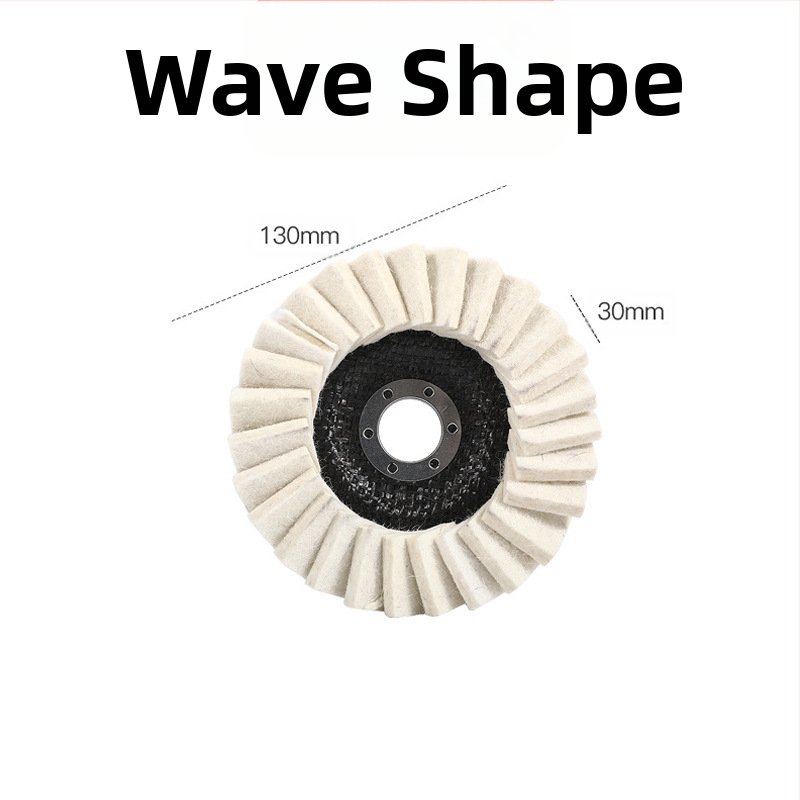 Филцова полираща шайба за ъглошлайф, за полиране на метал и неръждаема стомана