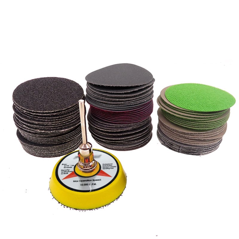 Smilšpapīra disks ar flokētu aizmuguri mitrai un sausai lietošanai; materiāls: smilšpapīrs; zīmols: 1; komplekts: 1; mājsaimniecības lietošanai