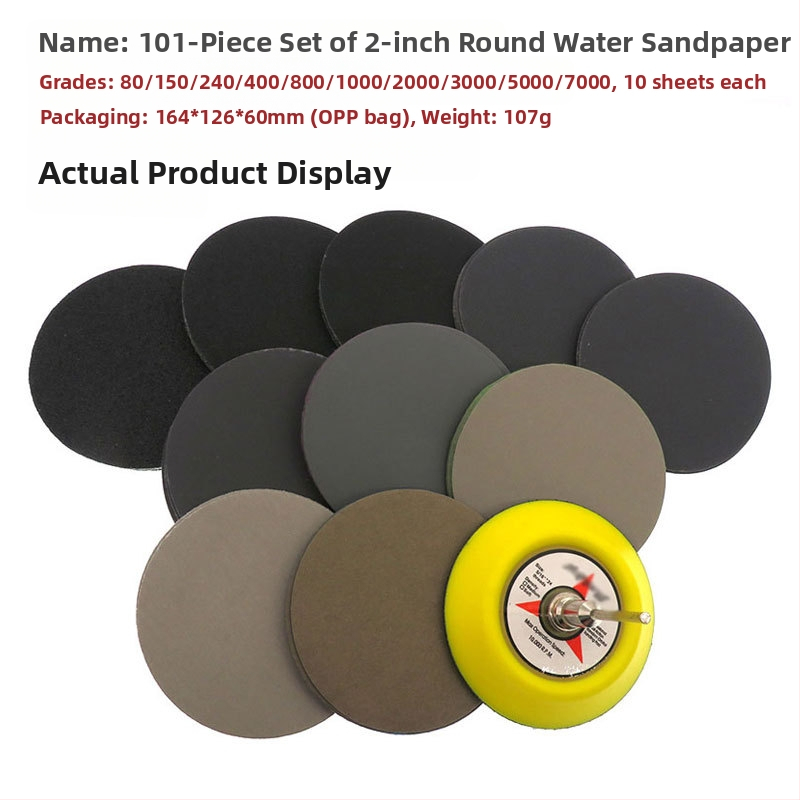 Smilšpapīra disks ar flokētu aizmuguri mitrai un sausai lietošanai; materiāls: smilšpapīrs; zīmols: 1; komplekts: 1; mājsaimniecības lietošanai