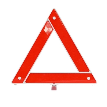 ABS plastiko trikampio atšvaitinis įspėjamasis ženklas automobiliui su stovu, 12V maitinimas