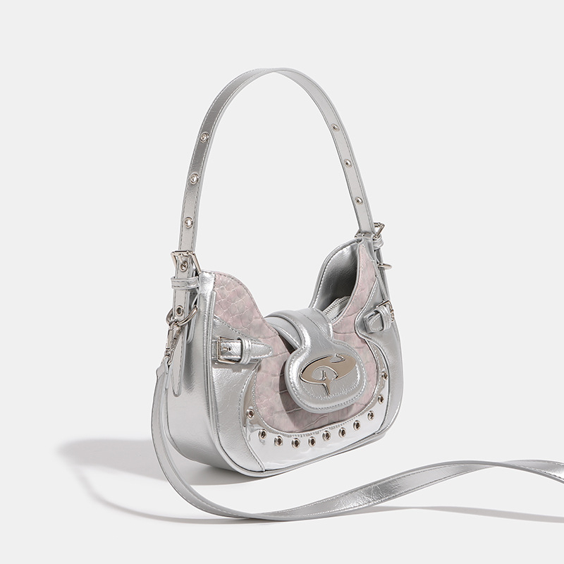 PU medžiagos crossbody krepšys, horizontali kvadrato forma, užtrauktuko uždarymas, poliesterio pamušalas, vidiniai kišenės: užtrauktuko kišenė, mobilaus telefono kišenė, ID kišenė