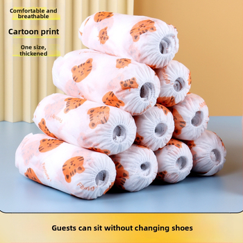 Κάλυμματα παπουτσιών μίας χρήσης από μη υφασμένα υλικά με εκτύπωση, εσωτερική χρήση, ενήλικοι, προστασία από σκόνη, συσκευασία 50/100