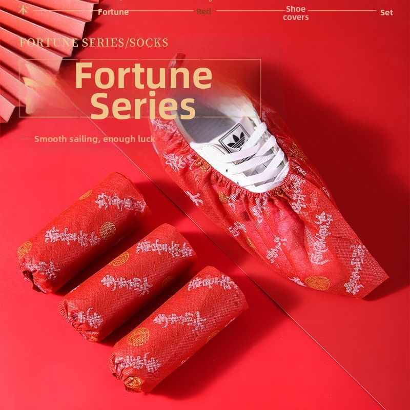 Jednorazové potlačené netkané návleky na topánky do interiéru pre dospelých, ochrana proti prachu, balenie 50/100