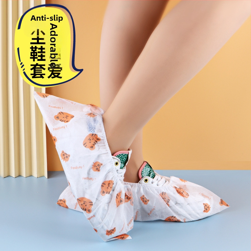 Jednorazové potlačené netkané návleky na topánky do interiéru pre dospelých, ochrana proti prachu, balenie 50/100