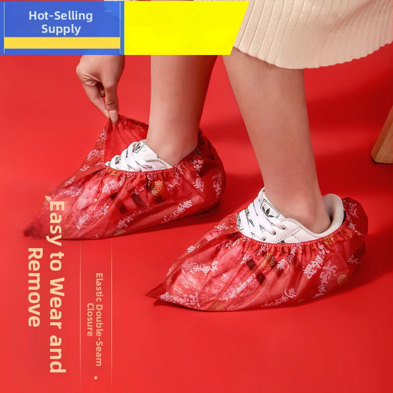 Jednorazové potlačené netkané návleky na topánky do interiéru pre dospelých, ochrana proti prachu, balenie 50/100