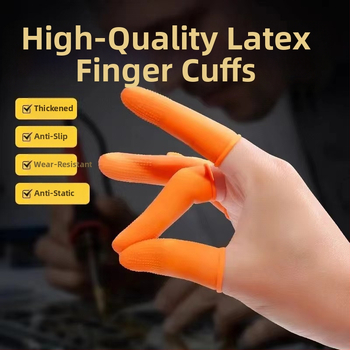 Διαφανείς μιας χρήσης λατέξ θήκες δακτύλων με τραχιά υφή, αντιολισθητικά, ανθεκτικά στη φθορά, για μανικιούρ και σαλόνι ομορφιάς