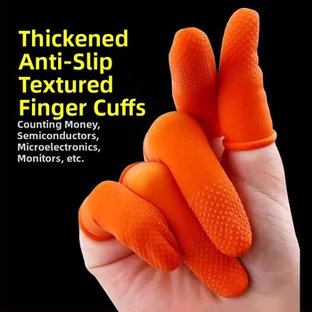 Διαφανείς μιας χρήσης λατέξ θήκες δακτύλων με τραχιά υφή, αντιολισθητικά, ανθεκτικά στη φθορά, για μανικιούρ και σαλόνι ομορφιάς