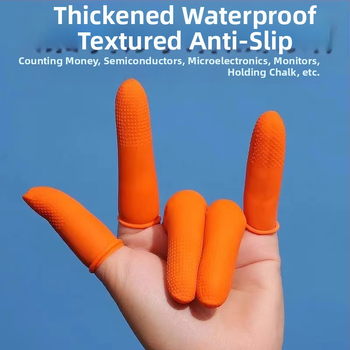 Διαφανείς μιας χρήσης λατέξ θήκες δακτύλων με τραχιά υφή, αντιολισθητικά, ανθεκτικά στη φθορά, για μανικιούρ και σαλόνι ομορφιάς