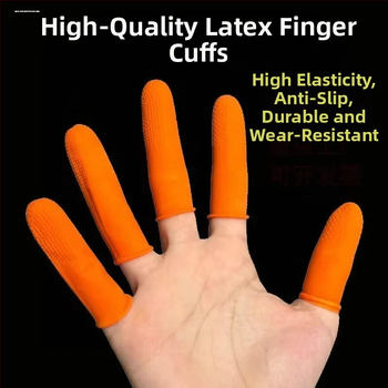 Διαφανείς μιας χρήσης λατέξ θήκες δακτύλων με τραχιά υφή, αντιολισθητικά, ανθεκτικά στη φθορά, για μανικιούρ και σαλόνι ομορφιάς