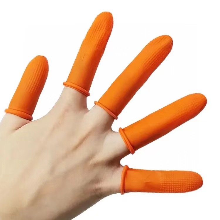 Διαφανείς μιας χρήσης λατέξ θήκες δακτύλων με τραχιά υφή, αντιολισθητικά, ανθεκτικά στη φθορά, για μανικιούρ και σαλόνι ομορφιάς