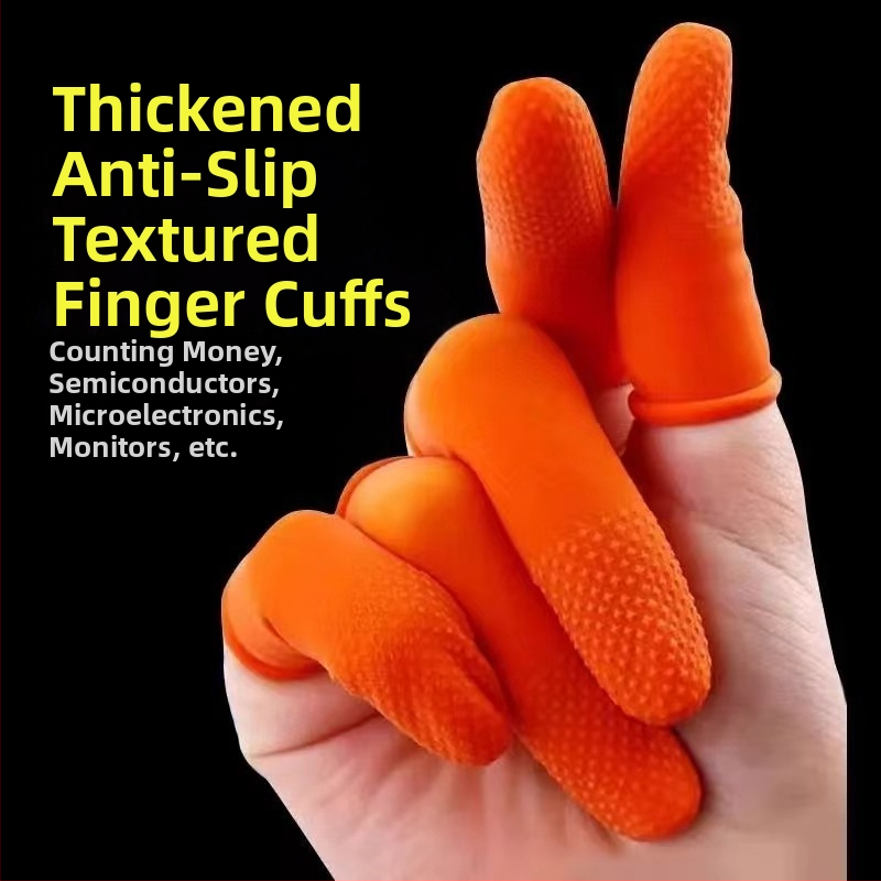 Еднократни латексови пръстни чорапи с текстура, противохлъзгащи, износоустойчиви, за маникюр и козметичен салон