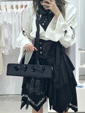 Geantă de damă tip baguette, material PU, închidere cu fermoar, formă orizontală pătrată, buzunar pentru telefon