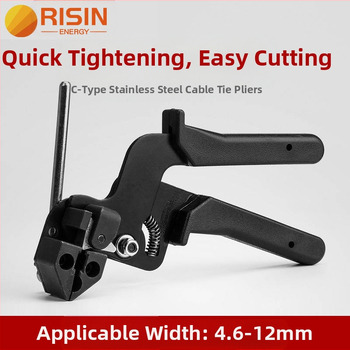 Automatinis SS304 kabelinių jungčių kirpimo ir įtempimo įrankis iš nerūdijančio plieno (anti-slip, taupo jėgas; suderinamas su 304 nerūdijančio plieno kabelinėmis jungtimis; medžiaga: Special Steel; svoris: 0.8)