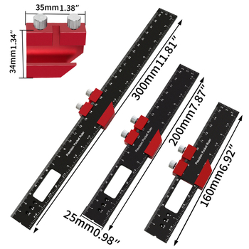Χάρακας τοποθέτησης από κράμα αλουμινίου για ξυλουργική – σήμανση και γωνιόμετρο