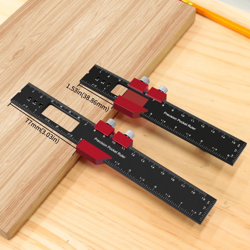 Χάρακας τοποθέτησης από κράμα αλουμινίου για ξυλουργική – σήμανση και γωνιόμετρο