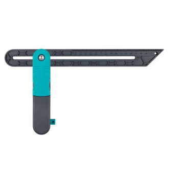 Užrakinta reguliuojama kampų liniuotė, plastikinė trikampio formos matavimo priemonė, neto svoris 51 g