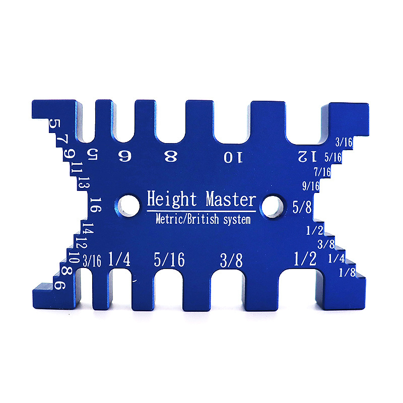 Tenon clamp gauge и измервател на височина за дървообработване – DIY инструмент с метрични и инчови скали, модел KSK-01, съвместим с машини за гравиране и настолен циркуляр
