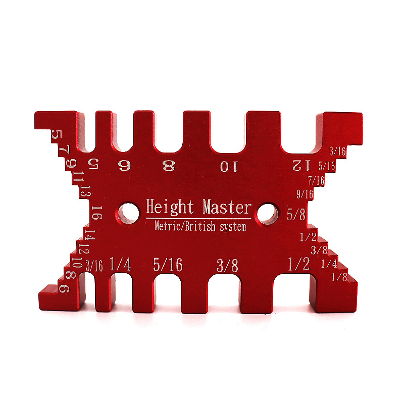 Tenon clamp gauge и измервател на височина за дървообработване – DIY инструмент с метрични и инчови скали, модел KSK-01, съвместим с машини за гравиране и настолен циркуляр