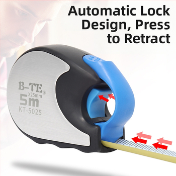 Bonte matavimo juosta, 5 m, automatinis užraktas, atspari kritimui, stalių meistrams