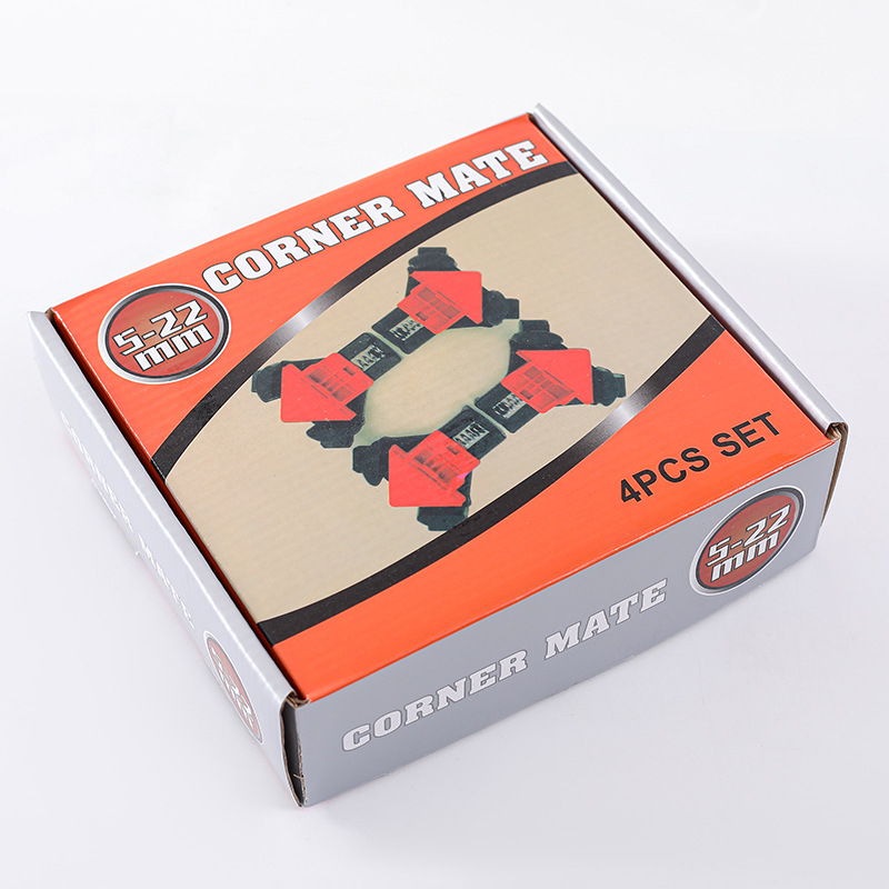 4 vnt daugiafunkcinis kampinis laikiklis nuotraukų rėmams ir medžio darbams, chromuotas