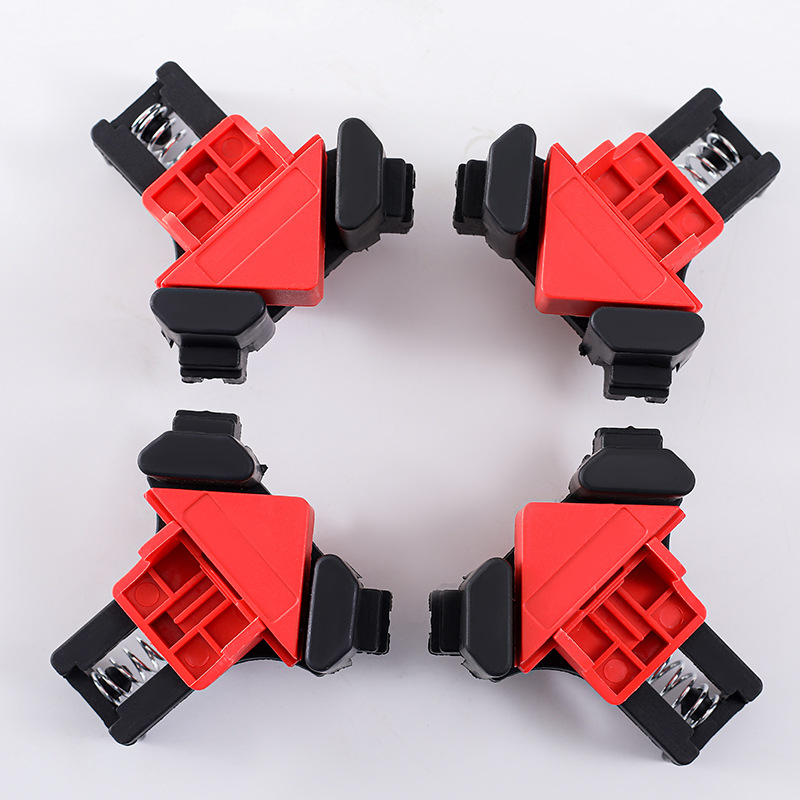 4 vnt daugiafunkcinis kampinis laikiklis nuotraukų rėmams ir medžio darbams, chromuotas