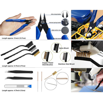 Σετ εργαλείων για 3D εκτυπωτή, 124 τεμάχια από μέταλλο και πλαστικό, καθαρισμό ακροφυσίων και εργαλεία επισκευής για οικιακή χρήση