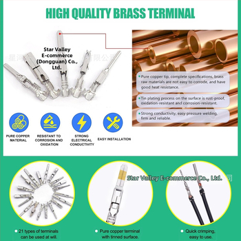Galaxy Valley συνδετήρας αυτοκινήτου από χαλκό, 1-πολικός crimp terminal για αυτοκινητικά ηλεκτρονικά