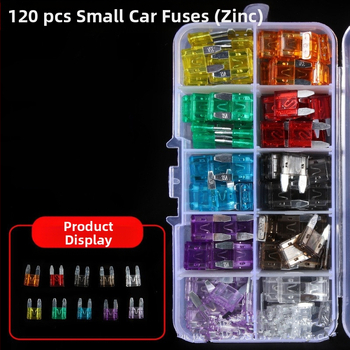 Qian Qi Σετ Ασφαλειών Αυτοκινήτου με μίνι, μικρού μεγέθους και μεσαίες ασφαλειές για αυτοκίνητα και κυκλώματα αναπτήρα