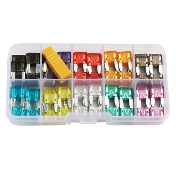 Qian Qi Σετ Ασφαλειών Αυτοκινήτου με μίνι, μικρού μεγέθους και μεσαίες ασφαλειές για αυτοκίνητα και κυκλώματα αναπτήρα