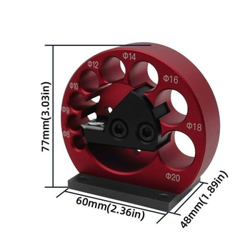 Εργαλείο ξυλουργικής: ρυθμιζόμενος διαμορφωτής με 8 οπές για μετατροπή ορθογώνιων ξύλινων λωρίδων σε κυκλικά τεμάχια (DIY)