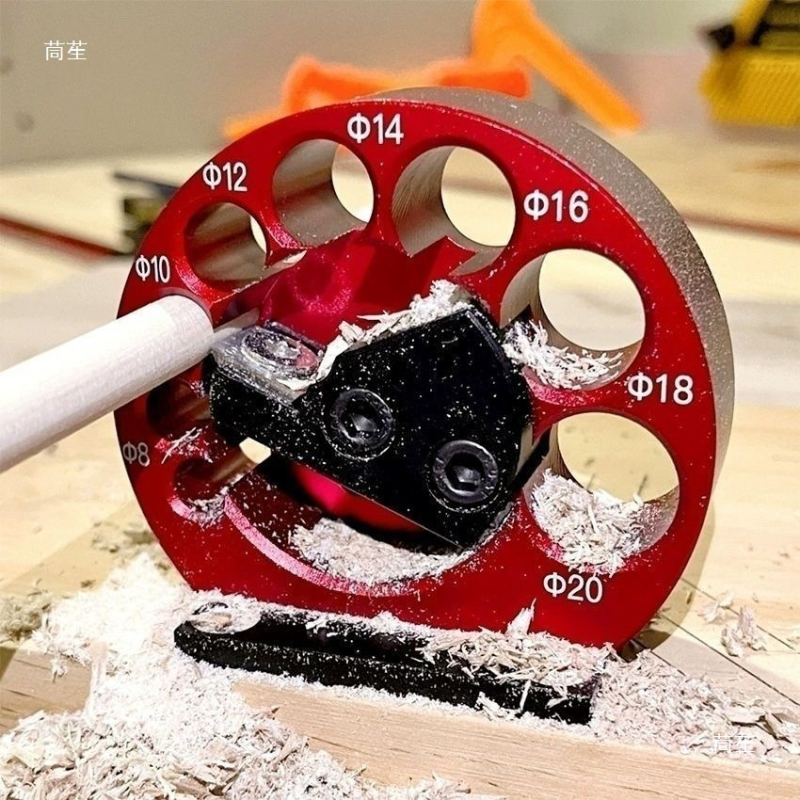 Εργαλείο ξυλουργικής: ρυθμιζόμενος διαμορφωτής με 8 οπές για μετατροπή ορθογώνιων ξύλινων λωρίδων σε κυκλικά τεμάχια (DIY)