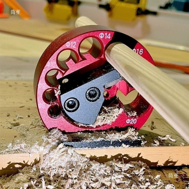 Εργαλείο ξυλουργικής: ρυθμιζόμενος διαμορφωτής με 8 οπές για μετατροπή ορθογώνιων ξύλινων λωρίδων σε κυκλικά τεμάχια (DIY)