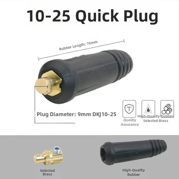 SPARK greitos prijungimo jungtis suvirinimo rankai su europine kištuke, grynas varis DKJ10-25/35-50