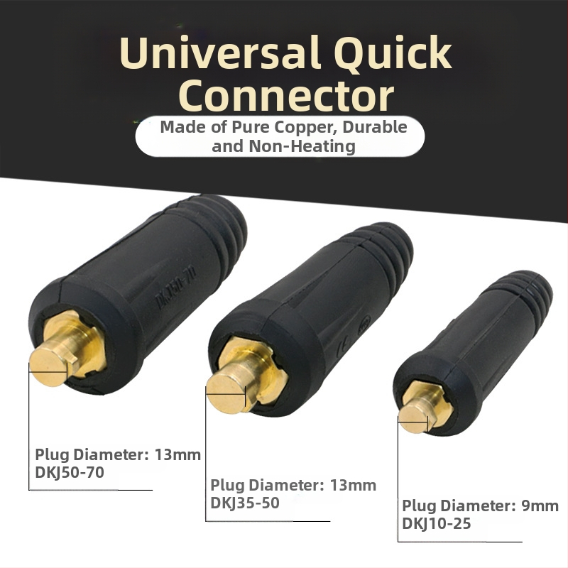 SPARK бърз конектор за заваръчна дръжка с европейски щепсел и чист мед DKJ10-25/35-50