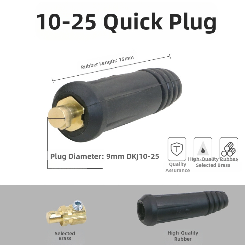 SPARK бърз конектор за заваръчна дръжка с европейски щепсел и чист мед DKJ10-25/35-50